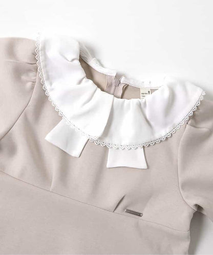 日本童裝 apres les cours 絲帶領連身裙 80-140cm 女童款 秋季 DRESSES 面試/宴會/表演