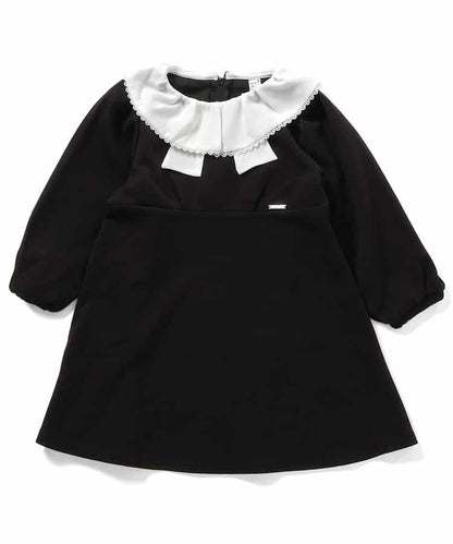 日本童裝 apres les cours 絲帶領連身裙 80-140cm 女童款 秋季 DRESSES 面試/宴會/表演