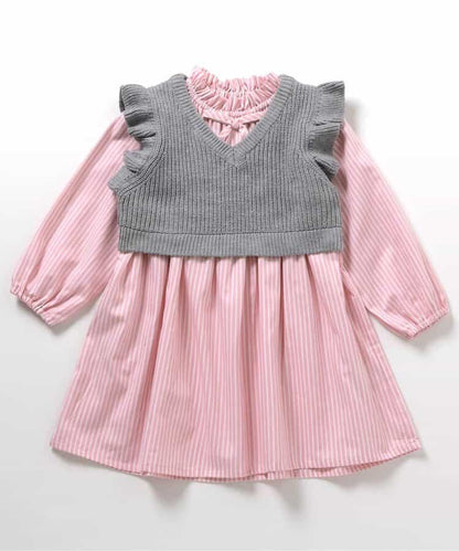 日本童裝 apres les cours 針織上衣連身裙套裝 80-140cm 女童款 秋季 TOPS DRESSES