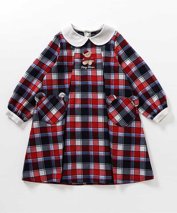 日本童裝 apres les cours x tiny bear 襯衫連身裙 80-120cm 女童款 秋季 DRESSES