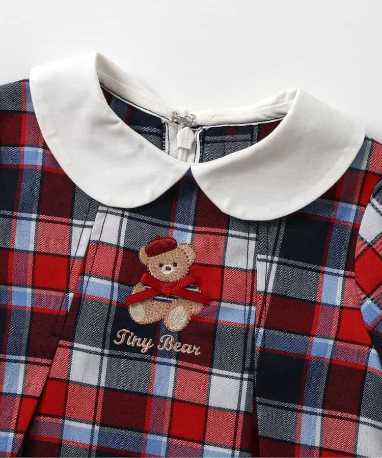 日本童裝 apres les cours x tiny bear 襯衫連身裙 80-120cm 女童款 秋季 DRESSES