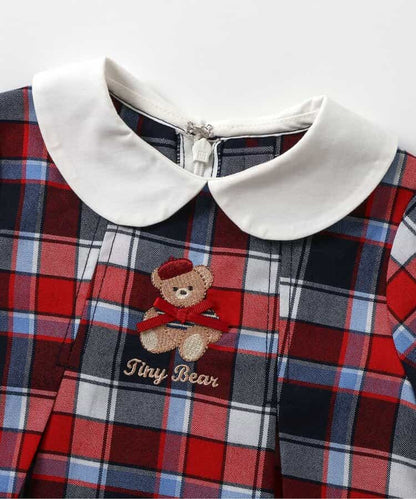 日本童裝 apres les cours x tiny bear 襯衫連身裙 80-120cm 女童款 秋季 DRESSES