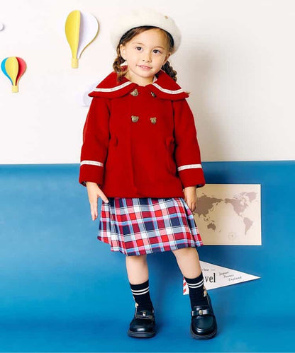 日本童裝 apres les cours x tiny bear 襯衫連身裙 80-120cm 女童款 秋季 DRESSES