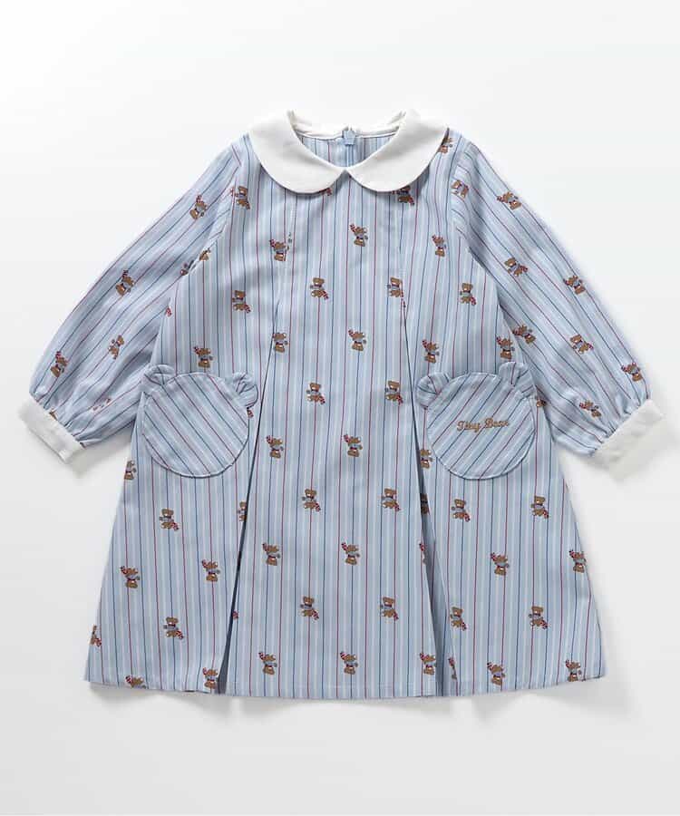 日本童裝 apres les cours x tiny bear 襯衫連身裙 80-120cm 女童款 秋季 DRESSES