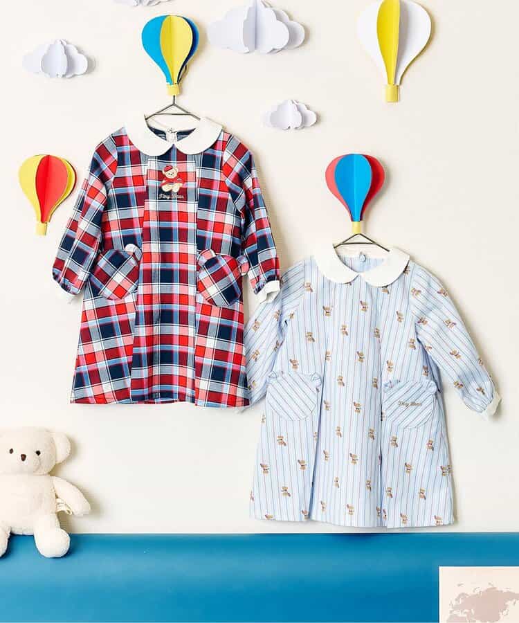 日本童裝 apres les cours x tiny bear 襯衫連身裙 80-120cm 女童款 秋季 DRESSES