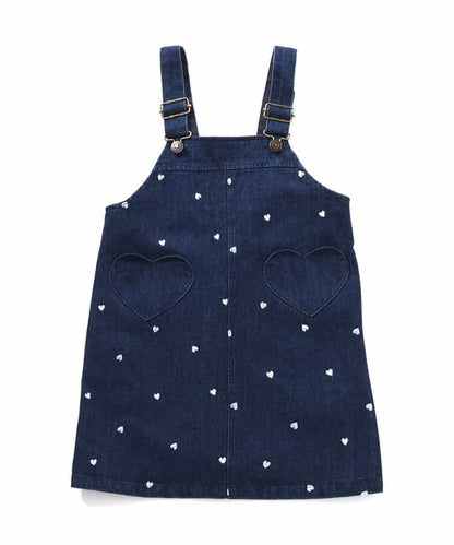 日本童裝 apres les cours 刺繡圖案吊帶裙 80-140cm 女童款 秋季 DRESSES