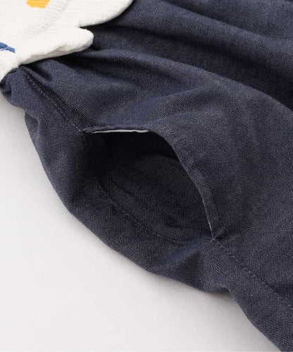 日本童裝 apres les cours 扇貝拼接連身裙 80-140cm 女童款 秋季 DRESSES 聖誕紅/新年紅