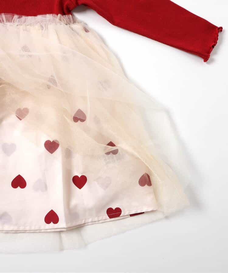 日本童裝 apres les cours 拼接網紗連身裙 80-140cm 女童款 秋季 DRESSES