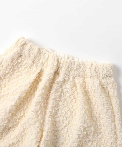日本童裝 apres les cours 假兩件背面絲帶上衣及短褲兩件套裝 80-140cm 女童款 秋季 TOPS PANTS 聖誕紅/新年紅