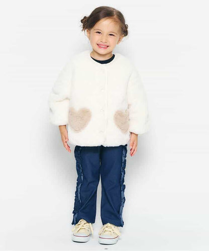 日本童裝 apres les cours 花邊線條長褲 80-130cm 女童款 秋季 PANTS