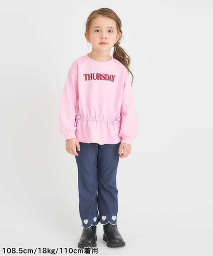 日本童裝 apres les cours 扇貝形下擺長褲 80-140cm 女童款 秋季 PANTS