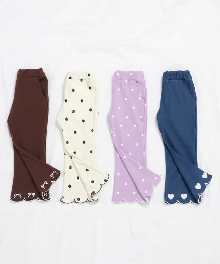 日本童裝 apres les cours 扇貝形下擺長褲 80-140cm 女童款 秋季 PANTS