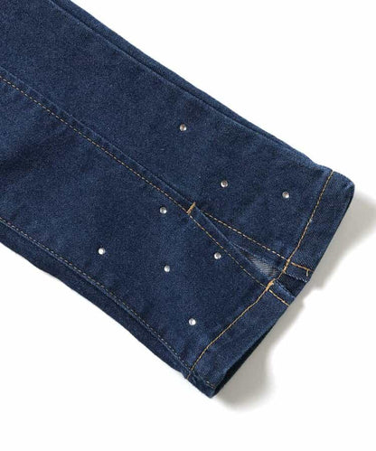 日本童裝 apres les cours 珍珠水鑽喇叭褲 90-140cm 女童款 秋季 PANTS