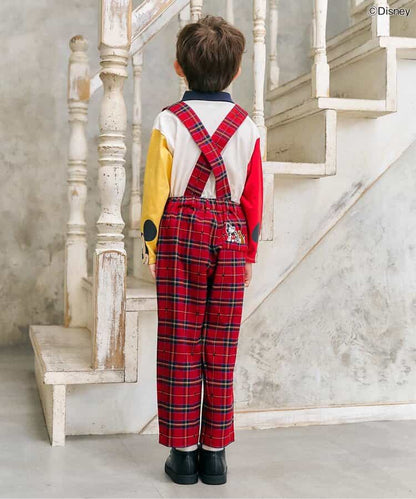 日本童裝 apres les cours x Disney 可拆吊帶長褲 90-130cm 男童款/女童款 秋季 PANTS 聖誕紅/新年紅