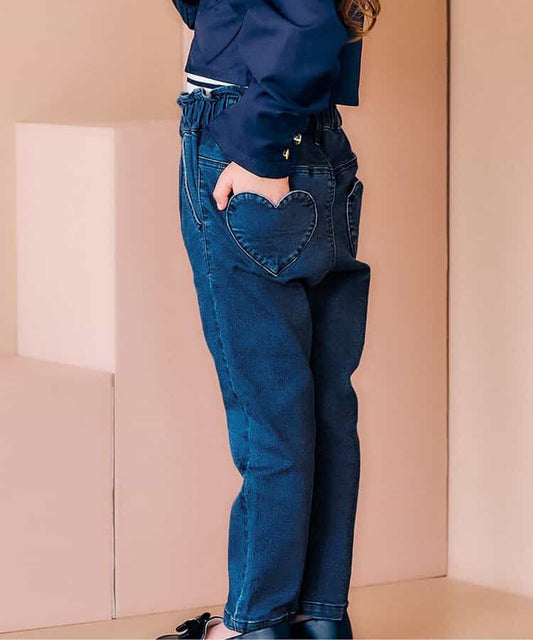 日本童裝 apres les cours 心型休閒長褲 80-140cm 女童款 秋季 PANTS