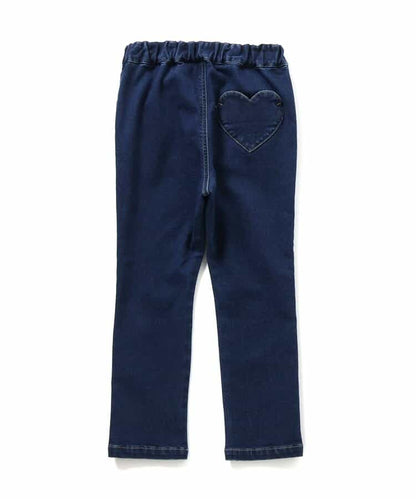 日本童裝 apres les cours 心型刺繡修身長褲 80-140cm 女童款 秋季  PANTS