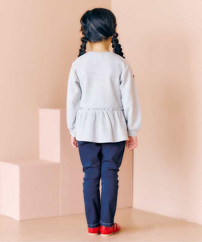 日本童裝 apres les cours 心型刺繡修身長褲 80-140cm 女童款 秋季  PANTS