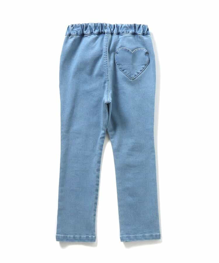 日本童裝 apres les cours 心型刺繡修身長褲 80-140cm 女童款 秋季  PANTS