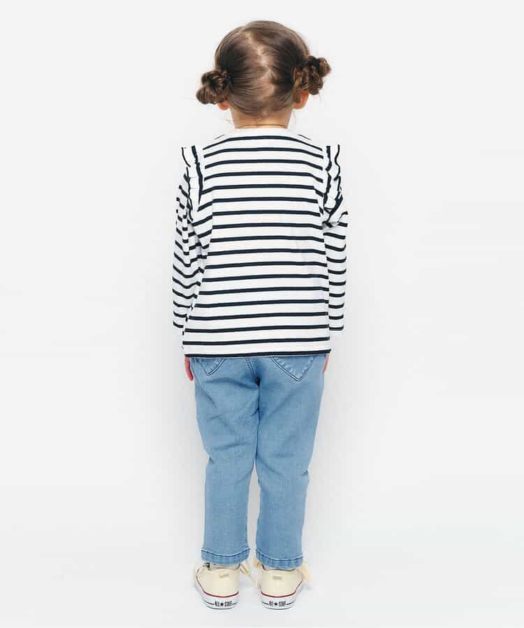 日本童裝 apres les cours 心型刺繡修身長褲 80-140cm 女童款 秋季  PANTS