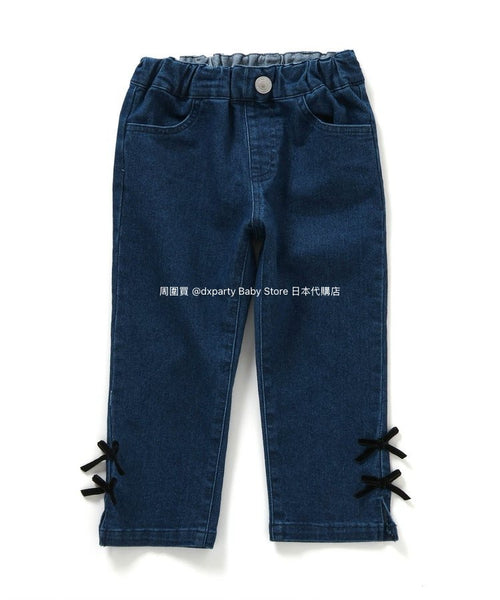 日本童裝 alc#652 側邊蝴蝶結牛仔褲 80-140cm 女童款 冬季 PANTS