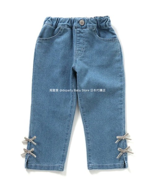 日本童裝 alc#652 側邊蝴蝶結牛仔褲 80-140cm 女童款 冬季 PANTS