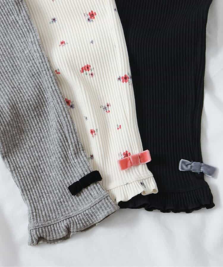 日本童裝 apres les cours 蝴蝶結打底褲 80-130cm 女童款 秋季 PANTS
