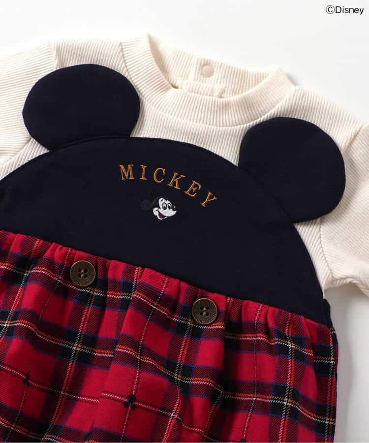 日本童裝 apres les cours x Disney 可愛格仔連衣 70-80cm 男童款/女童款 秋季 Jumpsuit 聖誕紅/新年紅
