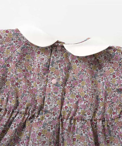 日本童裝 apres les cours 打纜碎花兩件套裝 70-80cm 女童款 秋季 TOPS PANTS