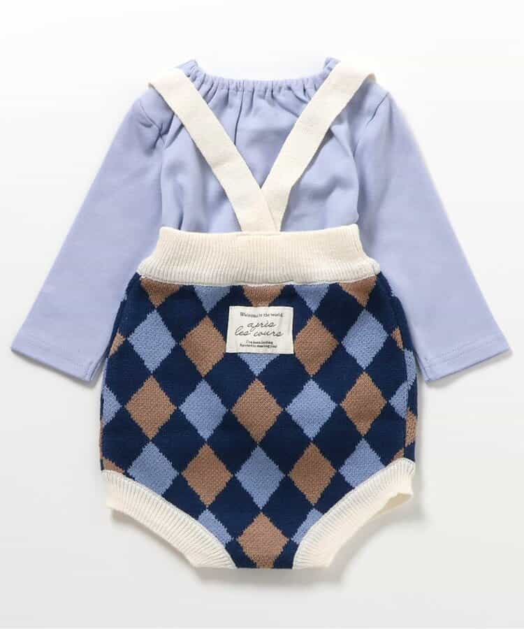 日本童裝 apres les cours 上衣及吊帶褲套裝 70-80cm 男童款 秋季 TOPS Jumpsuit