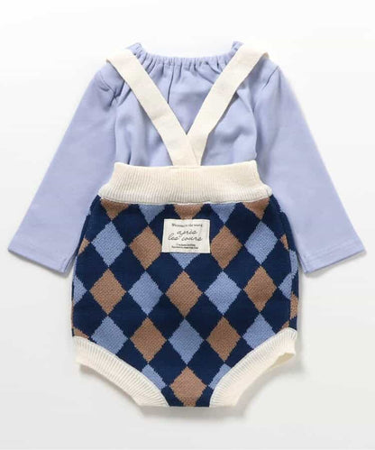 日本童裝 apres les cours 上衣及吊帶褲套裝 70-80cm 男童款 秋季 TOPS Jumpsuit