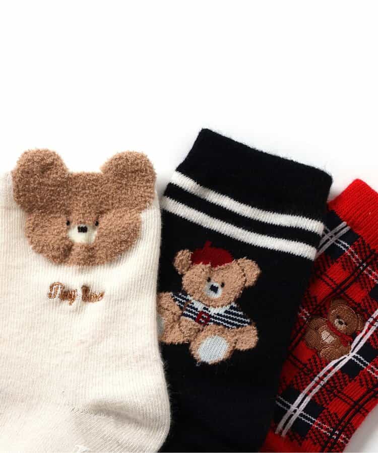 日本直送 apres les cours x tiny bear 襪一對 10-21cm 襪系列