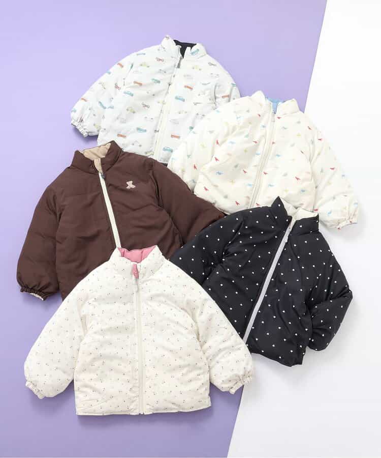 日本童裝 apres les cours 2Way 雙面兩著 夾棉外套 80-140cm 男童款/女童款 秋季 (適合初秋、香港平均溫度、寒冷天氣、溫度低天氣）OUTERWEAR   【日本預售：2025年10月下旬】