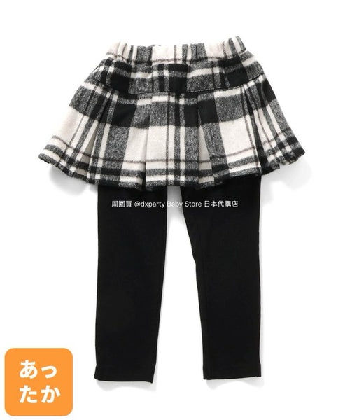 日本童裝 alc#652 抓毛百摺裙連打底褲 80-140cm 女童款 冬季 SKIRTS PANTS