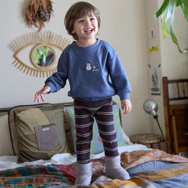 日本童裝 pe#main 印花衛衣 80-130cm 男童款 冬季 TOPS  聖誕紅/新年紅