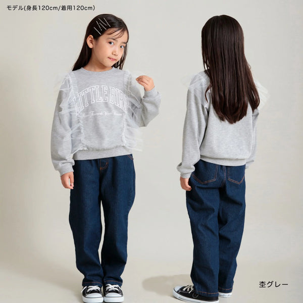 日本童裝 Branshes 網紗拼接衛衣 90-150cm 女童款 秋冬季 TOPS