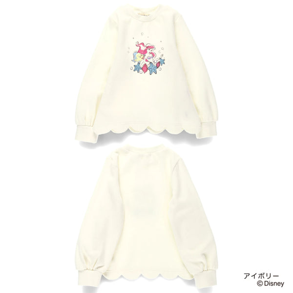 日本童裝 Branshes Disney princess抓毛衛衣 90-130cm 女童款 秋冬季 TOPS