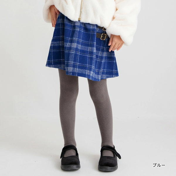 日本童裝 Branshes 格仔毛呢短裙 90-150cm 女童款 秋冬季 SKIRTS 新年紅