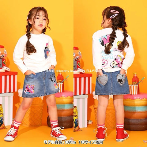 日本童裝 BDL x Disney 牛仔裙 80-140cm 女童款 冬季 SKIRTS