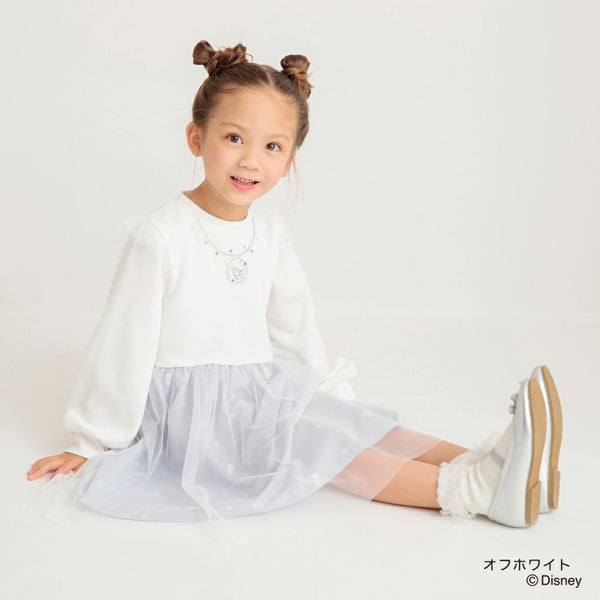 日本童裝 Branshes Disney princess抓毛連身裙 90-130cm 女童款 秋冬季 DRESSES