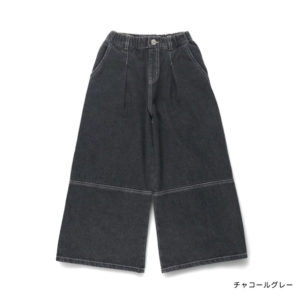 日本童裝 Branshes Ou? by EDWIN 牛仔闊腳褲 90-150cm 女童款 秋冬季 PANTS