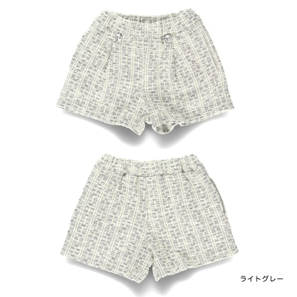 日本童裝 Branshes Chanel風粗呢短褲 90-150cm 女童款 秋冬季 PANTS