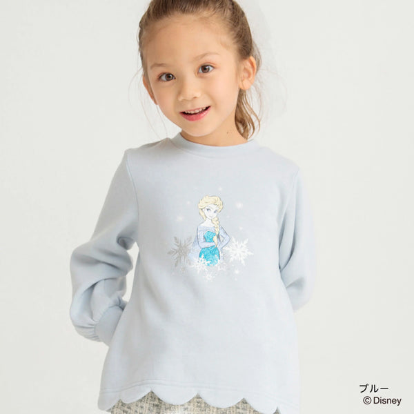 日本童裝 Branshes Disney princess抓毛衛衣 90-130cm 女童款 秋冬季 TOPS