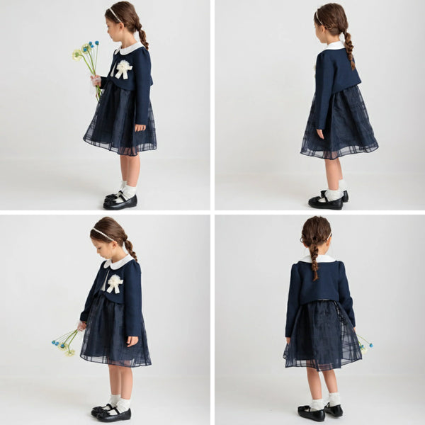 日本童裝 Branshes 禮服兩件套裝 110-130cm 女童款 秋冬季 OUTERWEAR DRESSES 面試/宴會/表演