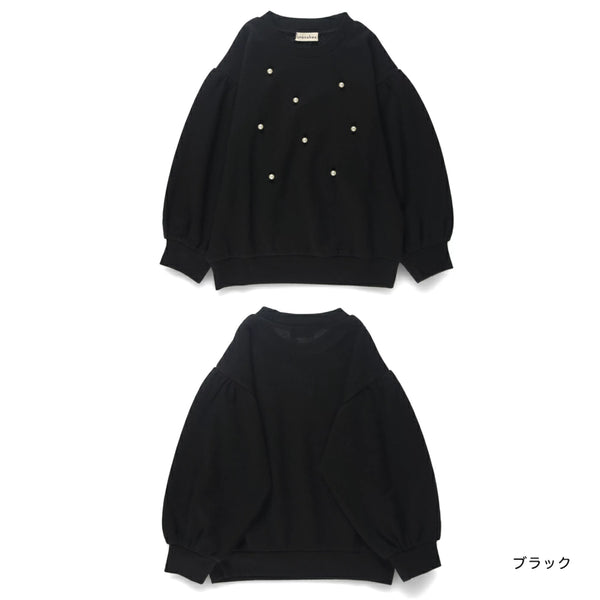 日本童裝 Branshes 珍珠衛衣 80-150cm 女童款 秋冬季 TOPS