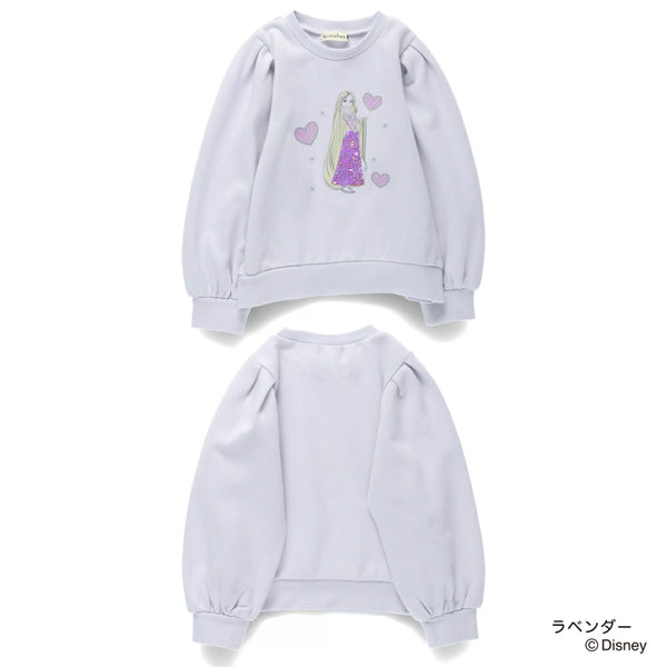 日本童裝 Branshes Disney princess抓毛衛衣 90-130cm 女童款 秋冬季 TOPS