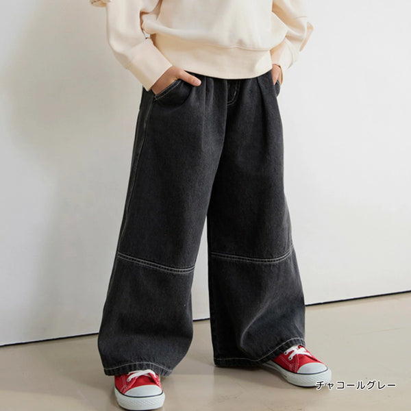 日本童裝 Branshes Ou? by EDWIN 牛仔闊腳褲 90-150cm 女童款 秋冬季 PANTS