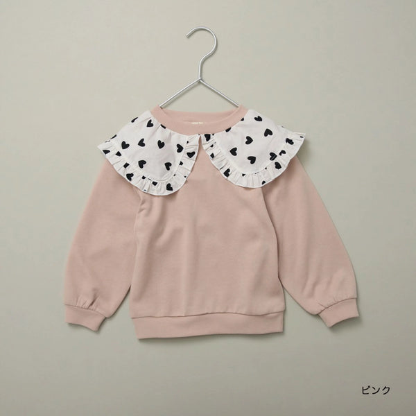 日本童裝 Branshes 荷葉領上衣 90-150cm 女童款 秋冬季 TOPS