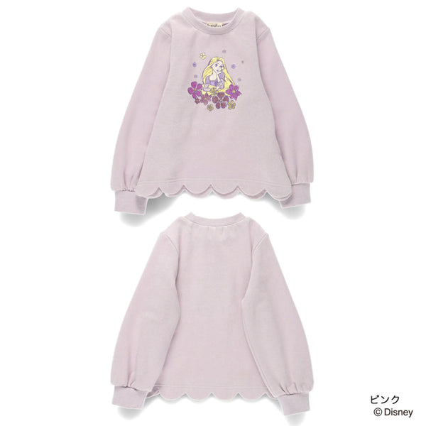 日本童裝 Branshes Disney princess抓毛衛衣 90-130cm 女童款 秋冬季 TOPS