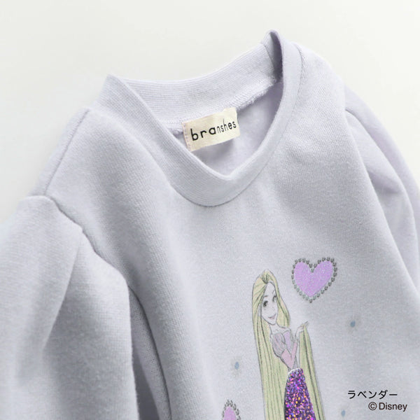 日本童裝 Branshes Disney princess抓毛衛衣 90-130cm 女童款 秋冬季 TOPS