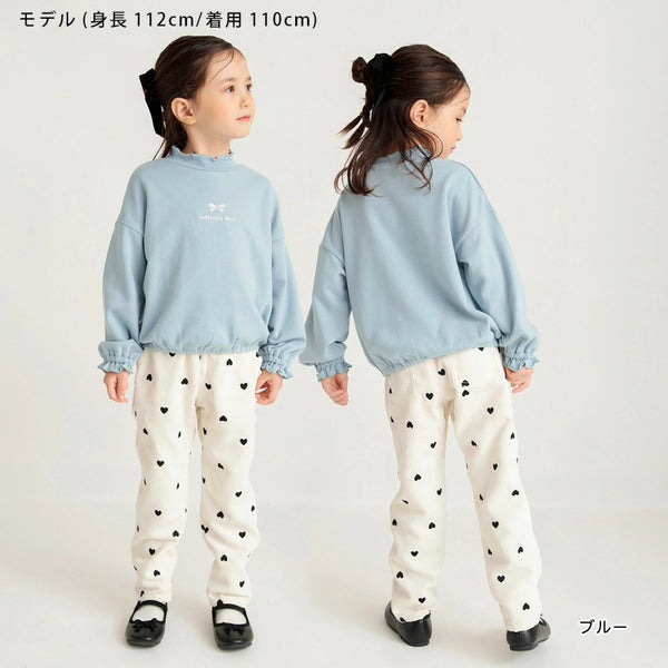 日本童裝 Branshes 絲帶刺繡衛衣 80-150cm 女童款 秋冬季 PANTS